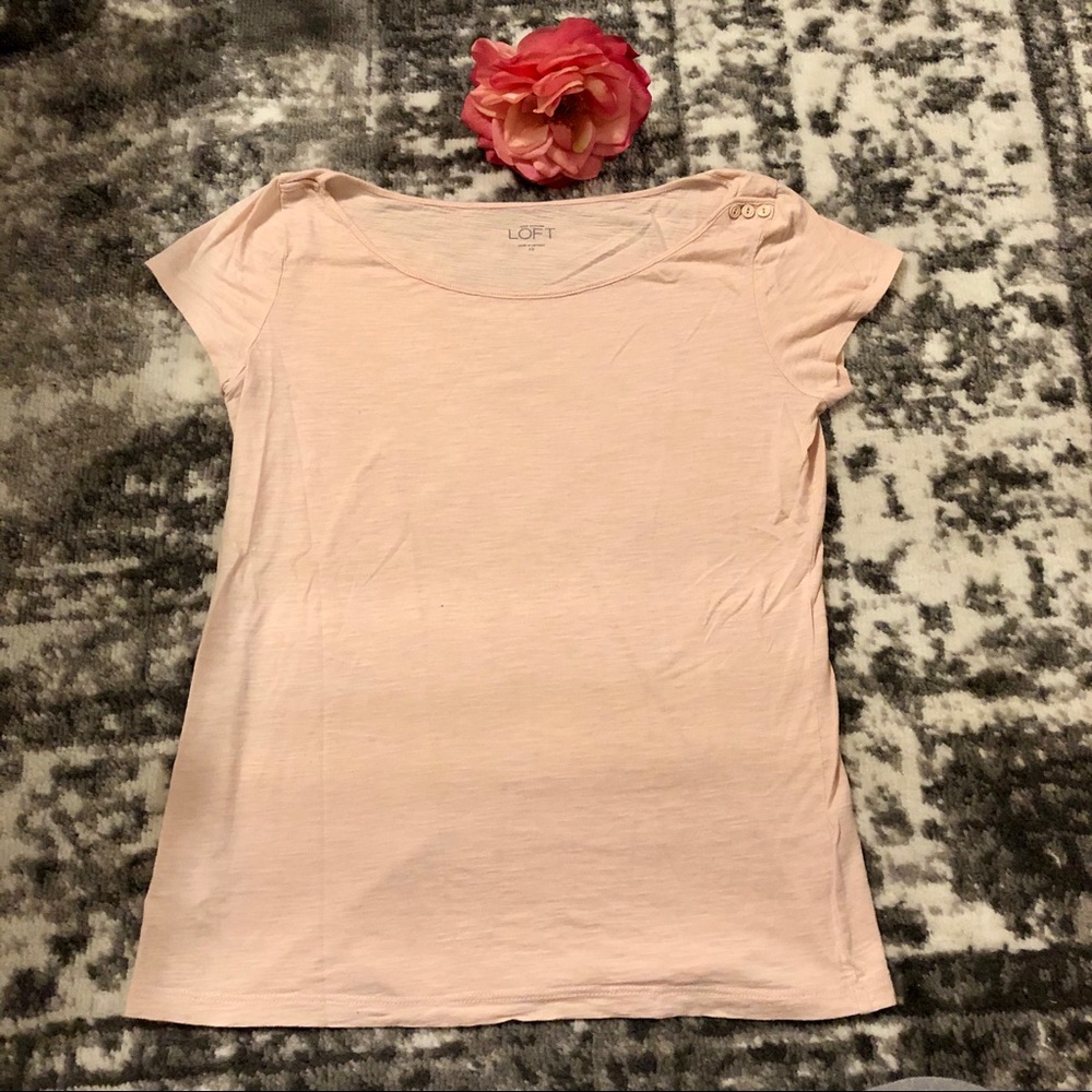 Ann Taylor LOFT Light Pink Tee